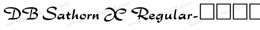 DB Sathorn X Regular字体转换